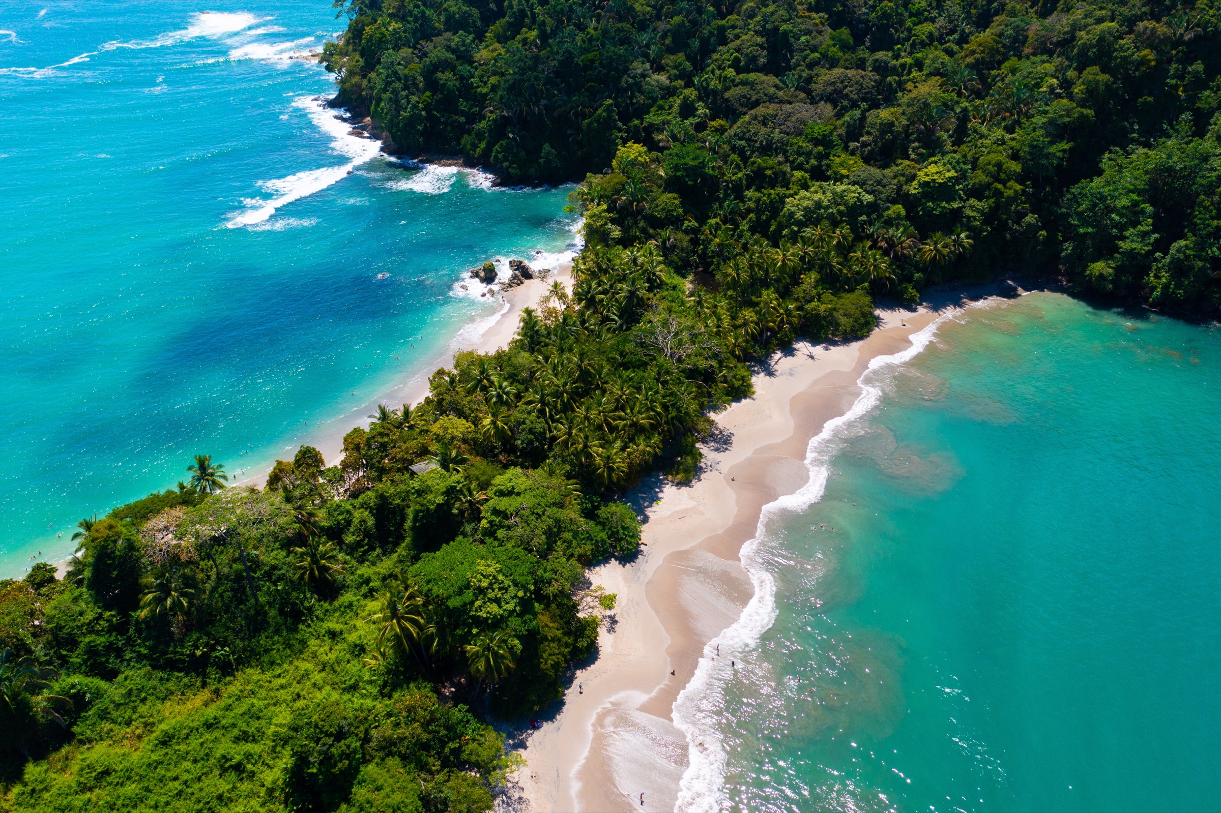 Praia tropical na Costa Rica
